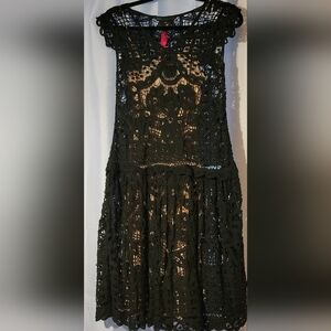 Marc Jacobs Black Lace Midi Dress